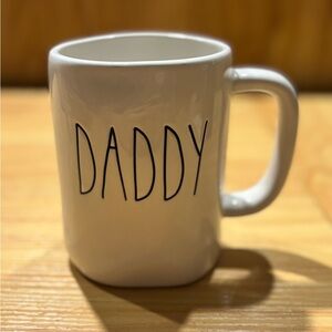 Rae Dunn White Ceramic Mug with 'DADDY'